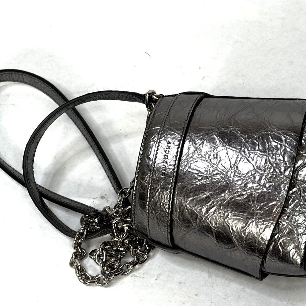 Givenchy Shark Lock Micro Bucket Bag - in Metallized Laminated Leather - Picture 6 of 6